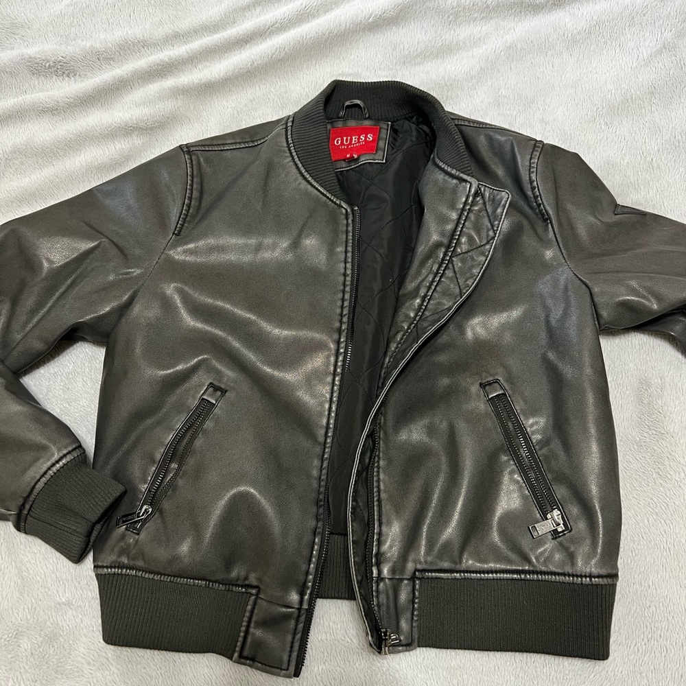 GUESS Women's Dark Gray Bomber Jacket
